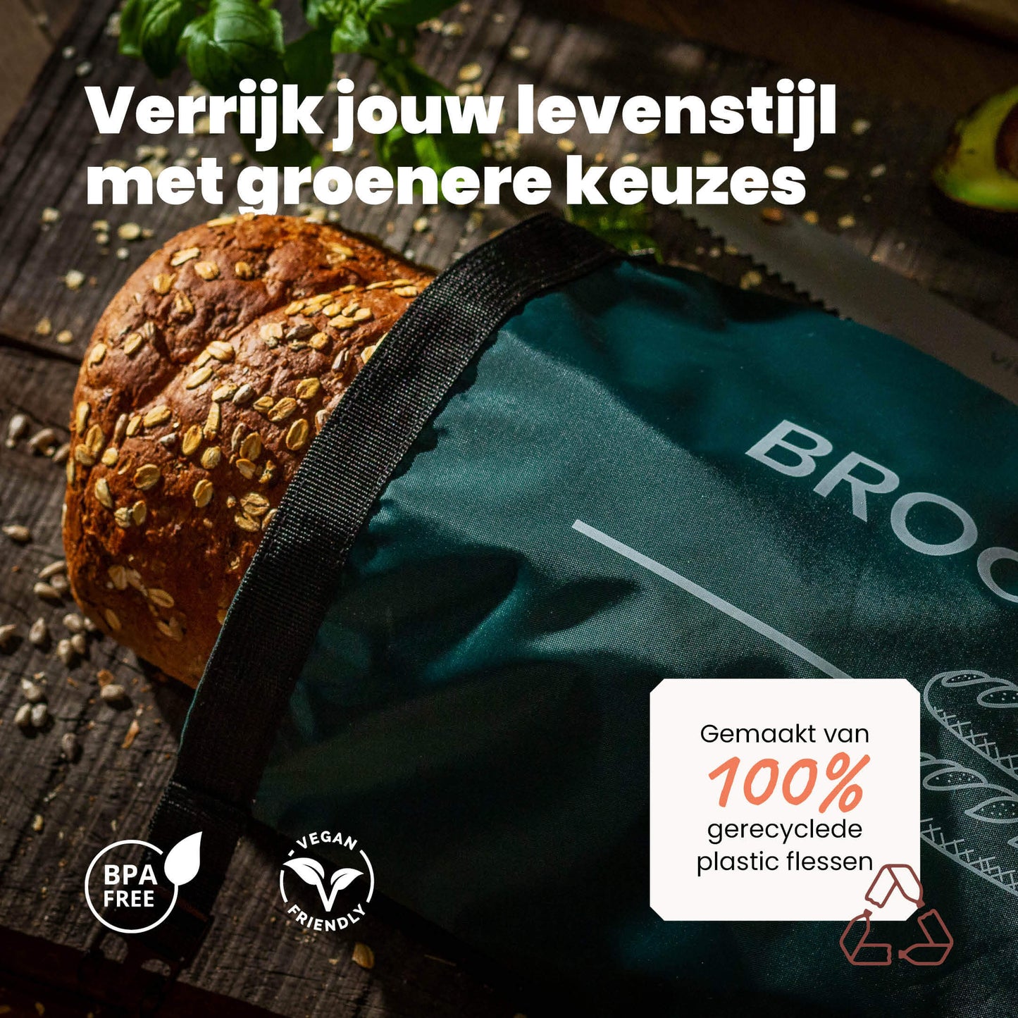 
                  
                    Herbruikbare Broodzak - Pastelgroen
                  
                